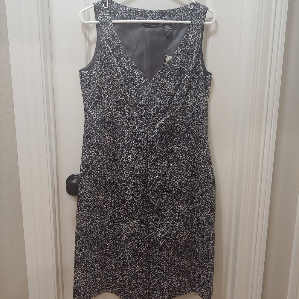 NWT New York & Co Casual Geometric Print Dress Women's Size 12